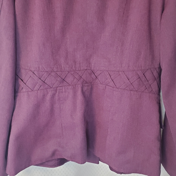 Styleworks blazer jacket business casual plus size 14 Burgundy. - Picture 9 of 16